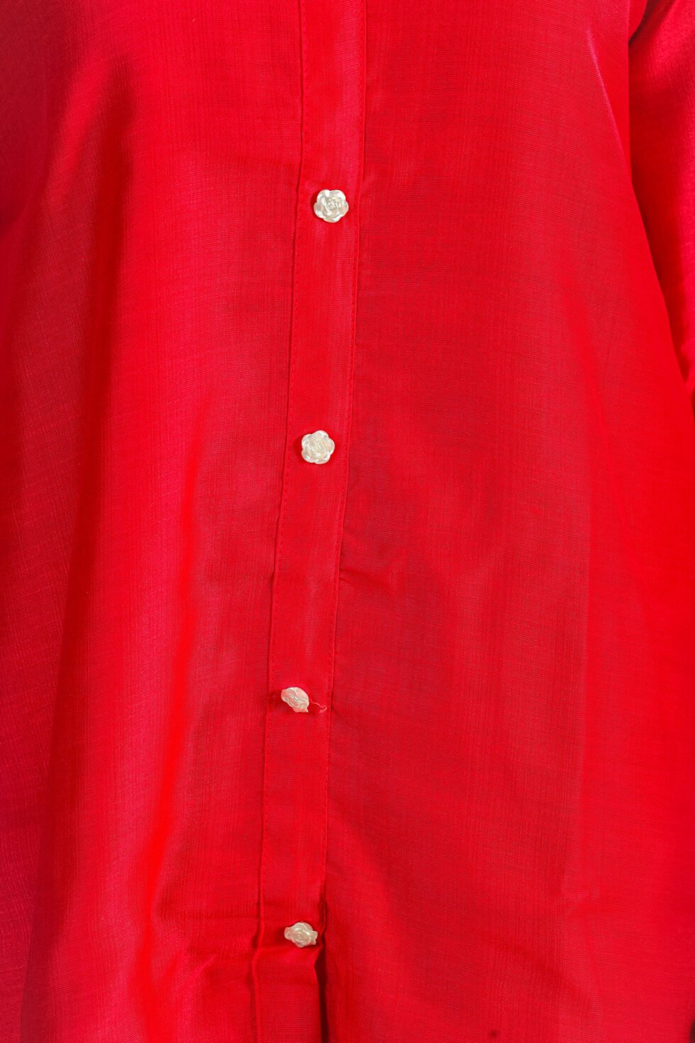 Classic Red Solid Cotton Co-ord Set for Women