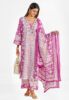 Elegant Pink Floral Printed Cotton Kurta Set with Dupatta for Women